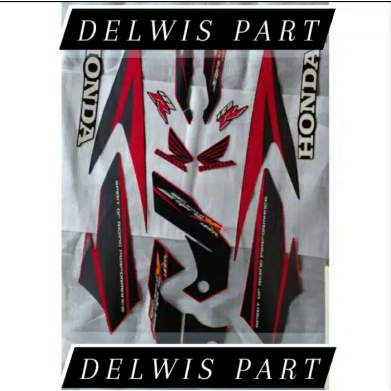 Striping supra x 125 2006 merah hitam