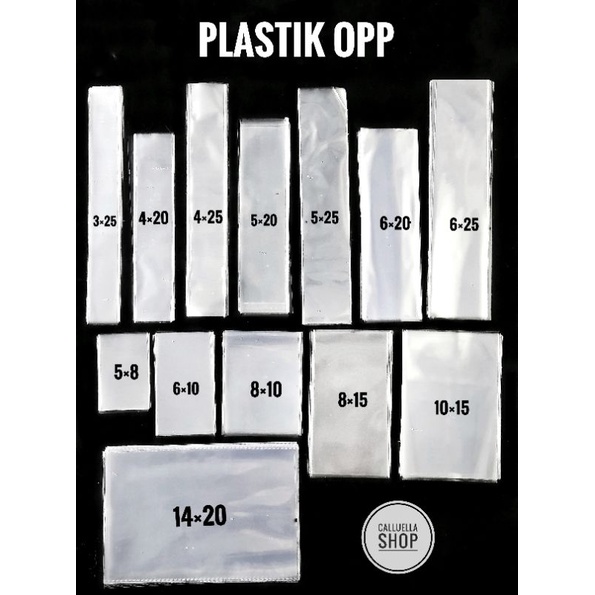 

PLASTIK OPP SEGALA MACAM UKURAN | BAHAN KERAJINAN TANGAN BROS KALUNG GELANG STRAP MASK MASKER aksesoris