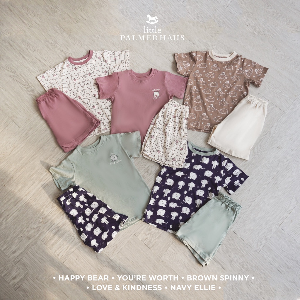 Little Palmerhaus - Printing Attire Giving Set - Setelan Baju Anak - Kaos Dan Celana Bayi