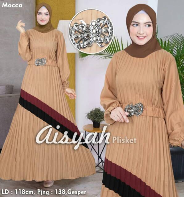 Aisyah Gamis Dress Plisket