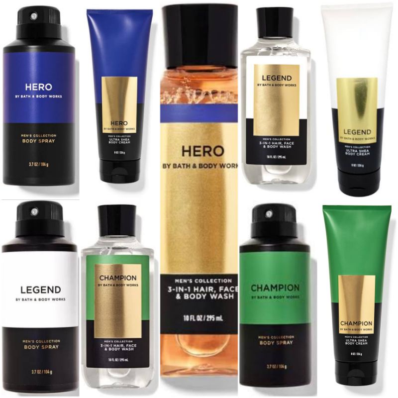 Hero - Legend - Champion Bath and Body Works Shower Gel For Men