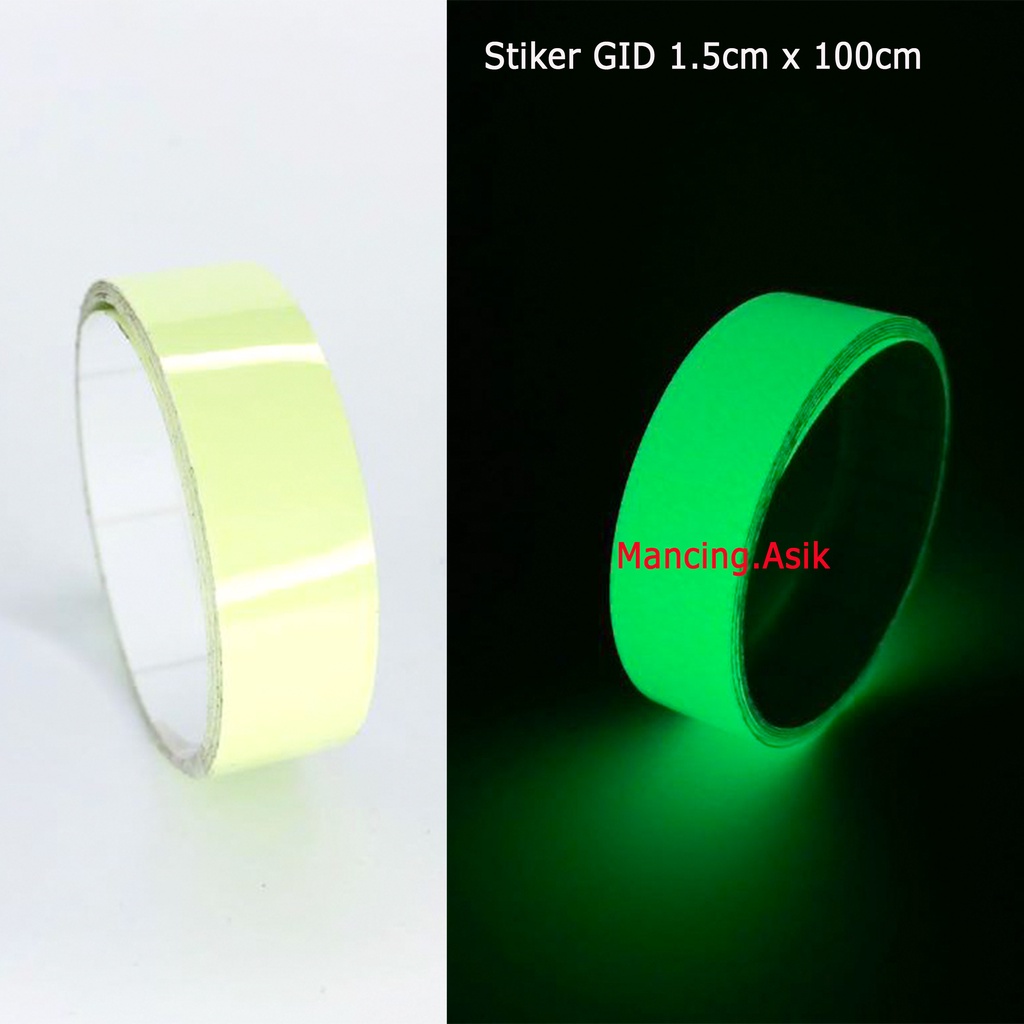 Stiker GID Sticker Glow In The Dark 1m - Lakban Glow - Stiker Umpan Pancing dll