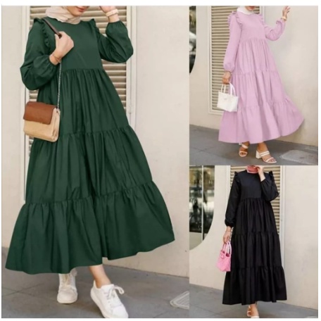 Midi dress//Midikekinian2023//MIDI RUFFLE//BAJU DRESS GAMIS MIDI DRESS - GAMIS VIRAL