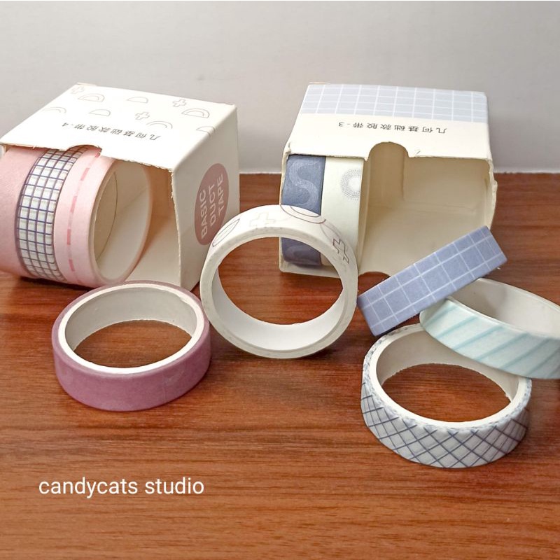 

[CANDYCATS] WASHI TAPE WASHITAPE TAPE AESTHETIC MOTIF LUCU DIY PLANNER JOURNAL SCRAPBOOK
