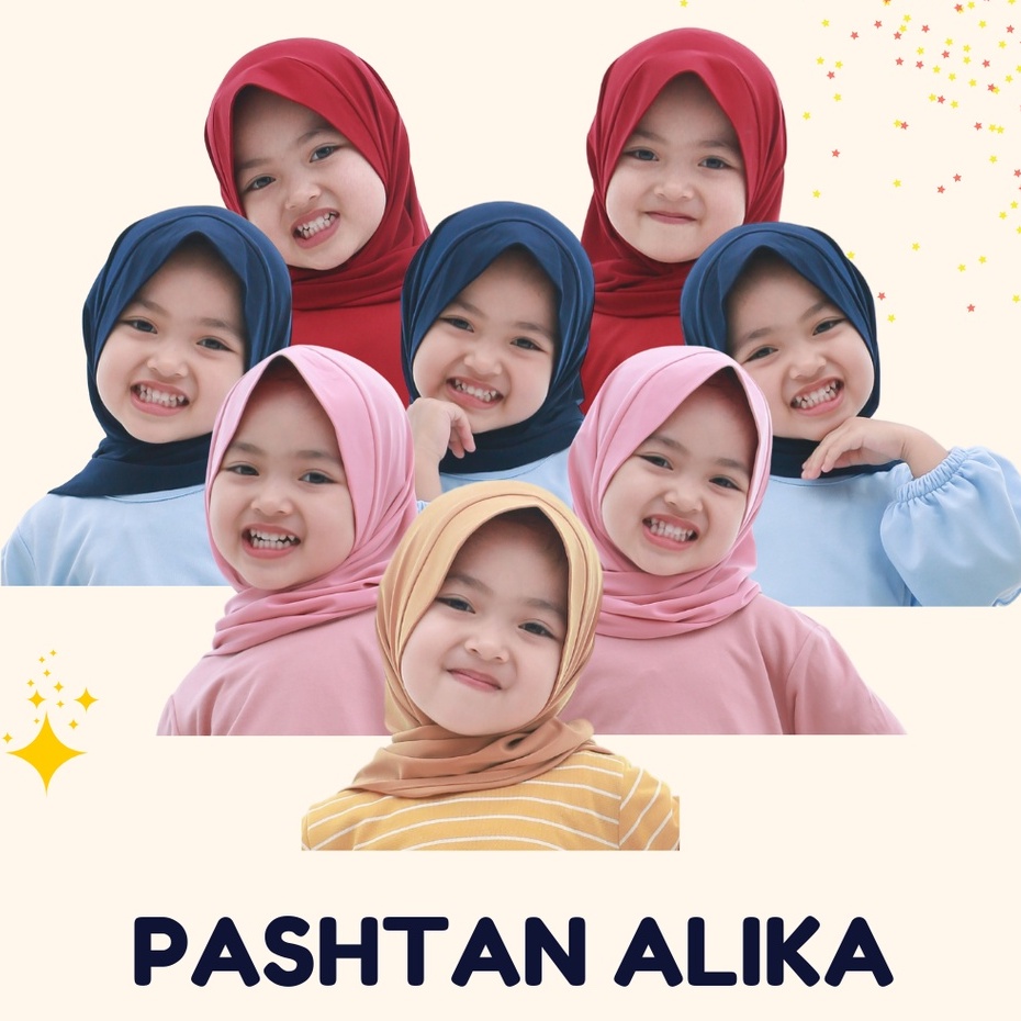 Hijab Instant Anak / Jilbab Bayi Aiska Renda Satu Set Cantik Jersey Import Newborn - 6 tahun / Hijab Anak Perempuan / Jilbab Anak Perempuan