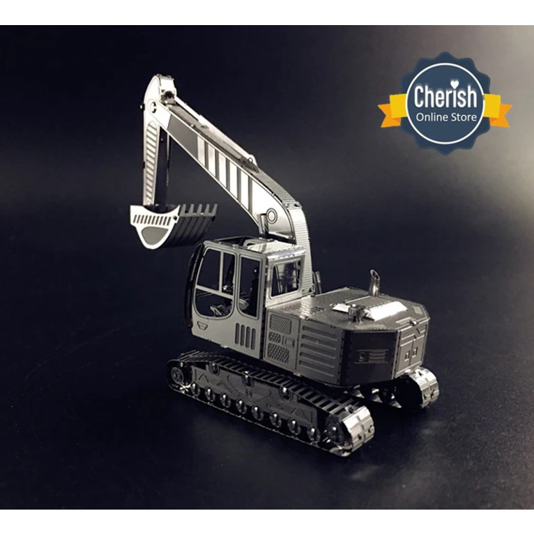 3d Metal Puzzle EXCAVATOR | Miniatur Kendaraan Konstruksi MB-156