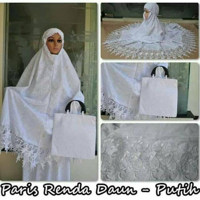 Mukena katun paris renda kerancang senada 07