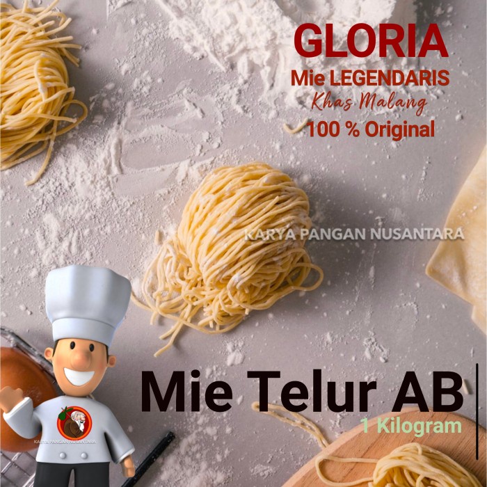 

MIE MENTAH MIE PANGSIT GLORIA MALANG MI PANGSIT MIE TELUR AB 1KG
