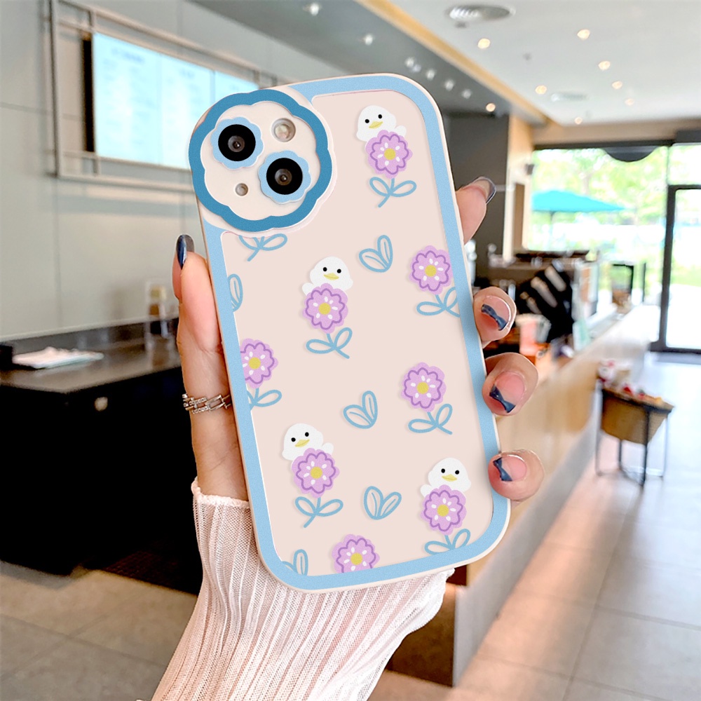 Soft Case Silikon Motif Bunga Untuk iPhone 11 Pro Max 12 Pro Max 13 Pro Max XR X XS Max