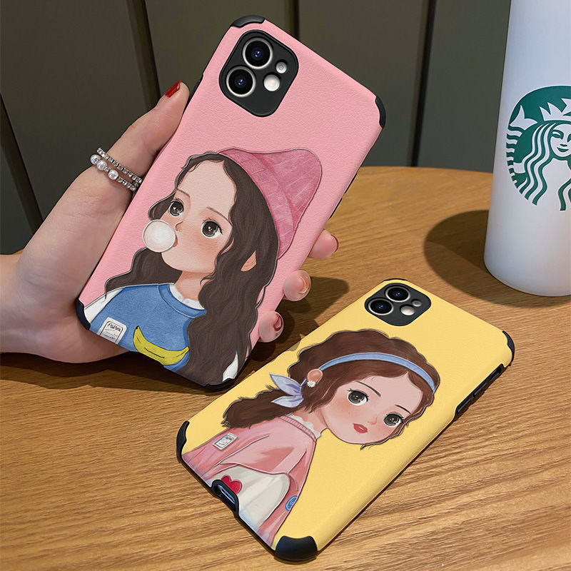 Casing Silikon IPhone 6 6sPlus 7 8Plus X XS XR XSMAX 11 pro 11promax 12promax Motif Gadis Bubble