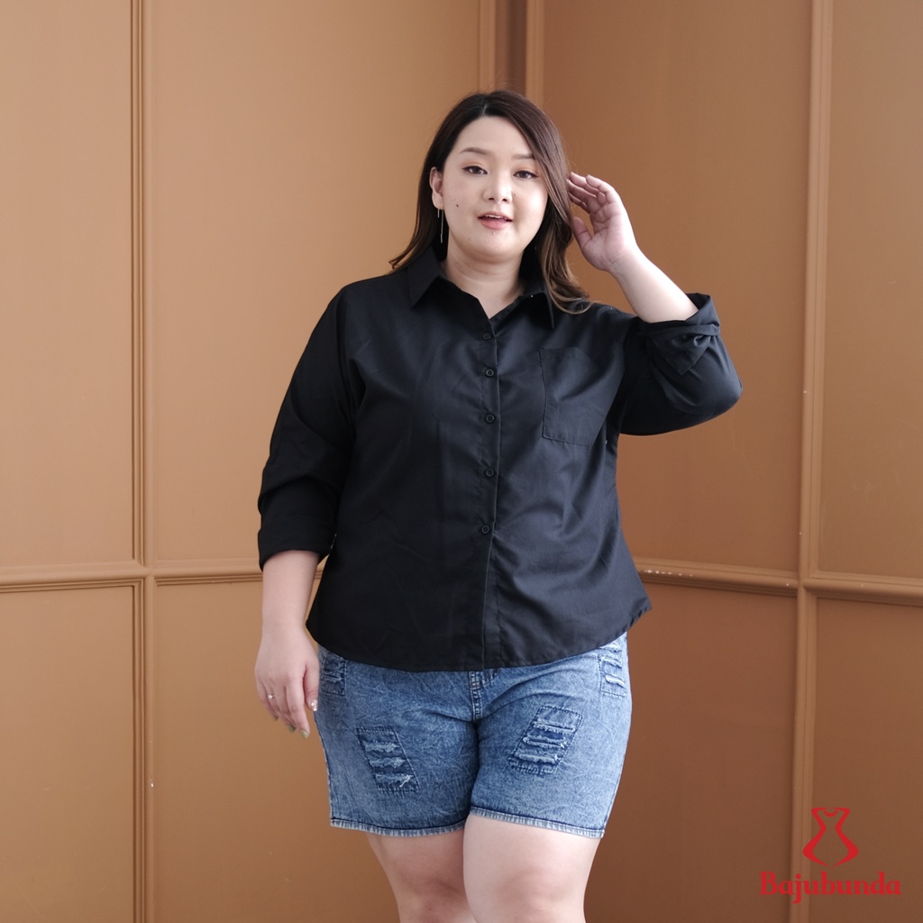 LD 130 Kemeja Oversize Wanita Jumbo Big Size BETTY BAJUBUNDA