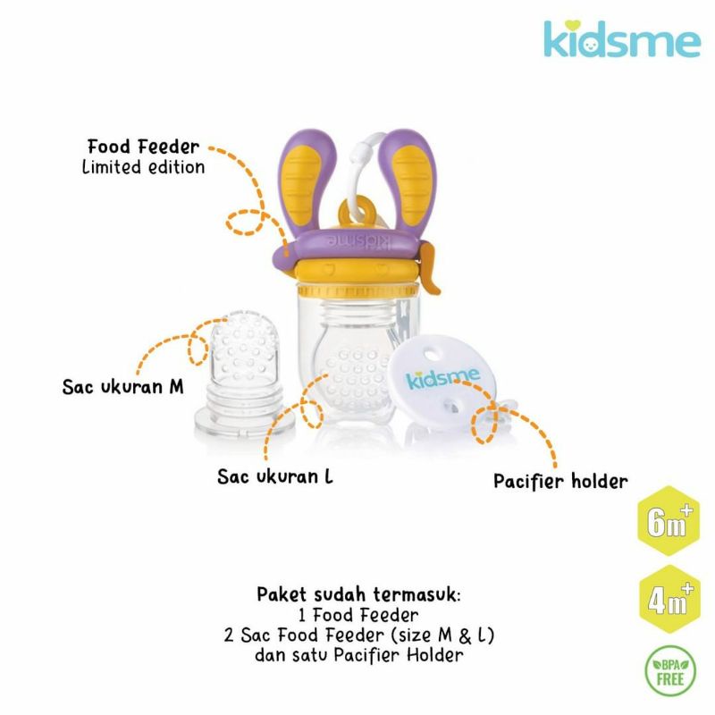 KIDSME Food Feeder Set Limited Edition Starter Pack Empeng Buah Fruit Feeder