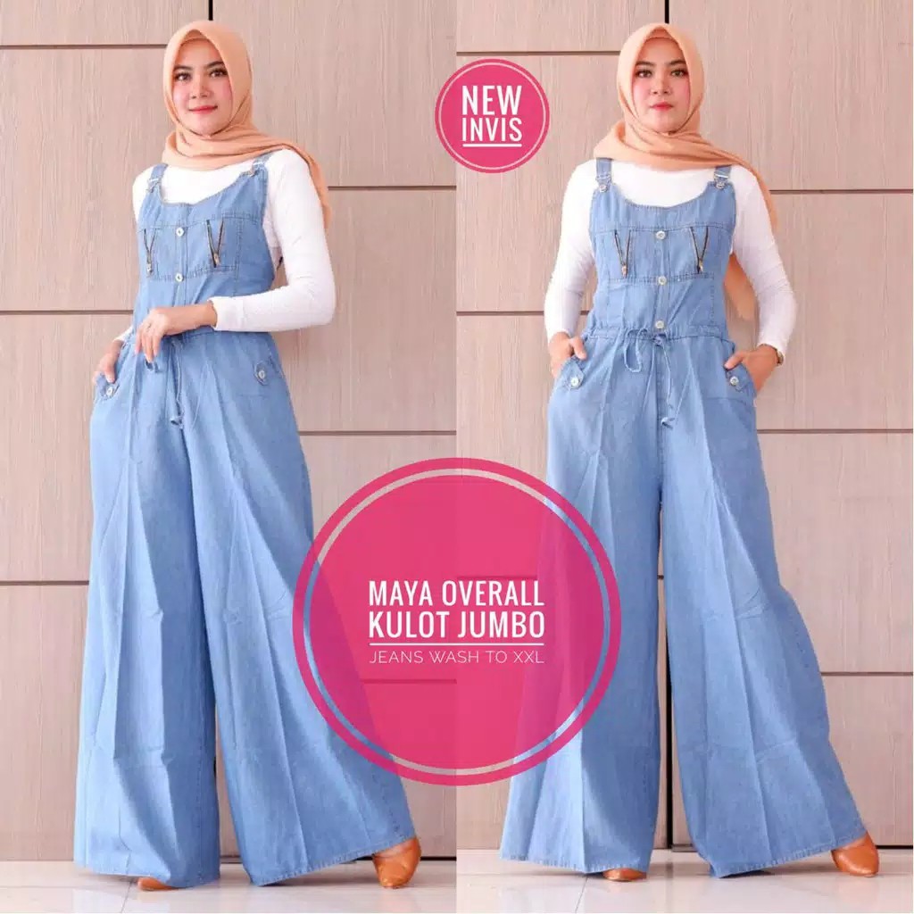 NEW JUMBO FIT TO XXL !! MAYA OVERALL MATT JEANS WASH QUALITY