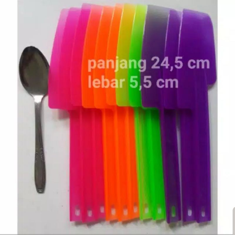 SOLET PLASTIK PANJANG 24 CM - SPATULA SENDOK KUE PLASTIK - PENGOLES MARGARIN - ALAT BAKING