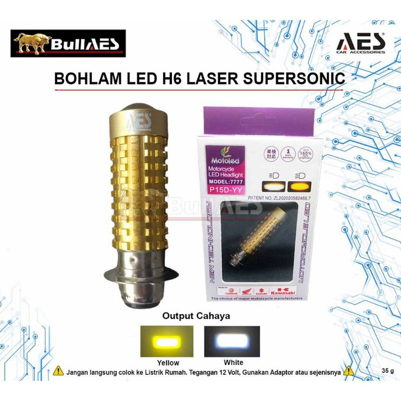 Lampu Led H6 Laser Supersonic Led I led Headlamp H6 Laser Hi Loo - Lampu Motor