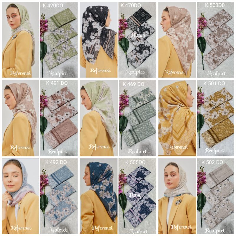 jilbab segi empat  motif voal motif lasercut denay motif voal motif premium (harga grosir partai)