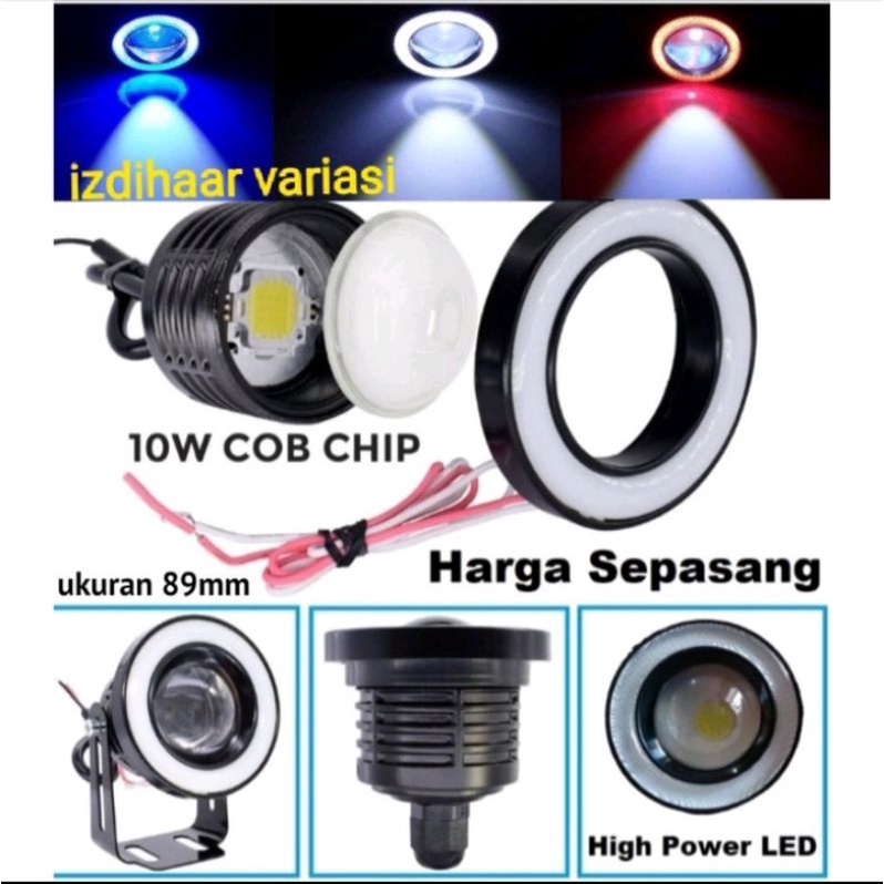 Lampu Foglamp LED Mobil APV APV ARENA Angel Eyes 89mm Lampu Kabut