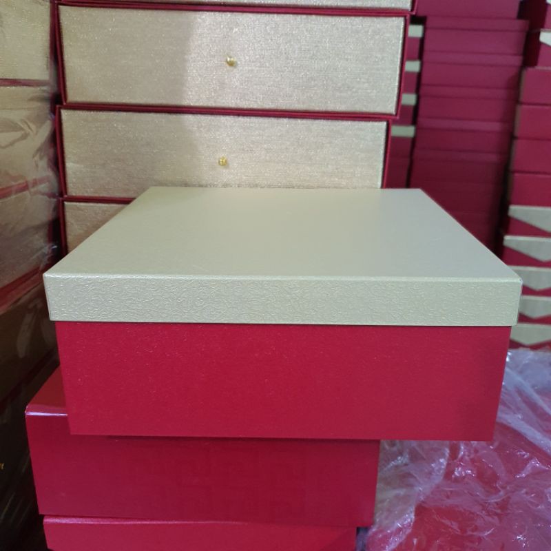 Hard Box polos 25x25x8cm / kotak kue hard box natal / imlek / hamper