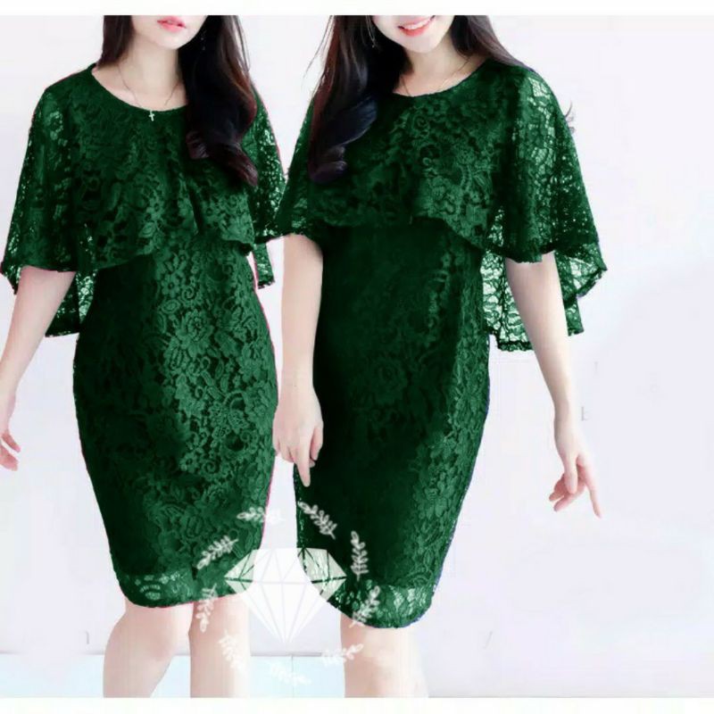 PCS DRESS ALEXIA BRUKAT CAPE LAYER 5 UKURAN M L XL XXL 3XL KR ADA VIDEO REVIEW ASLI PRODUK