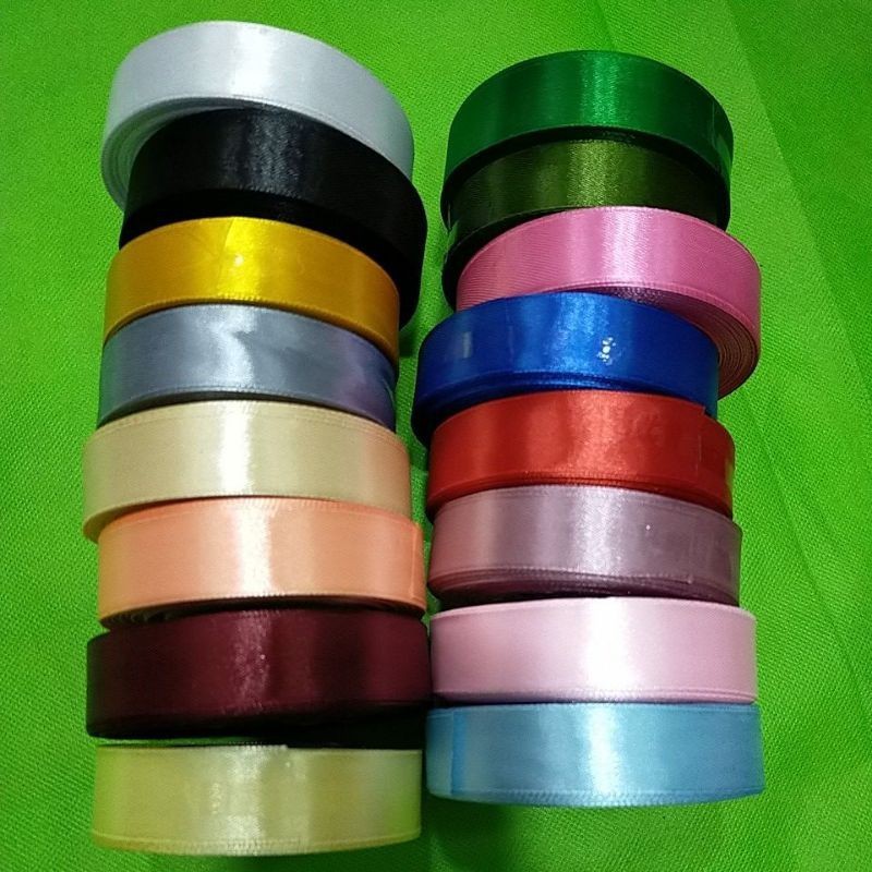 

Pita satin 3/4 warna warni/pita bunga Pita Bucket Bunga Pita Kado Pita Import Taiwan