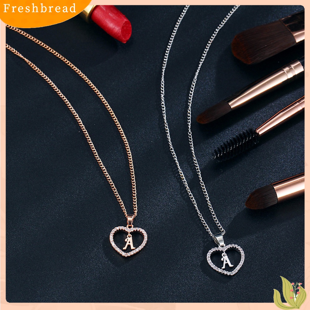 [TERLARIS]Concise Hollowed Heart Alphabet Unisex Necklace Jewelry Neck Chain Pendant Decor