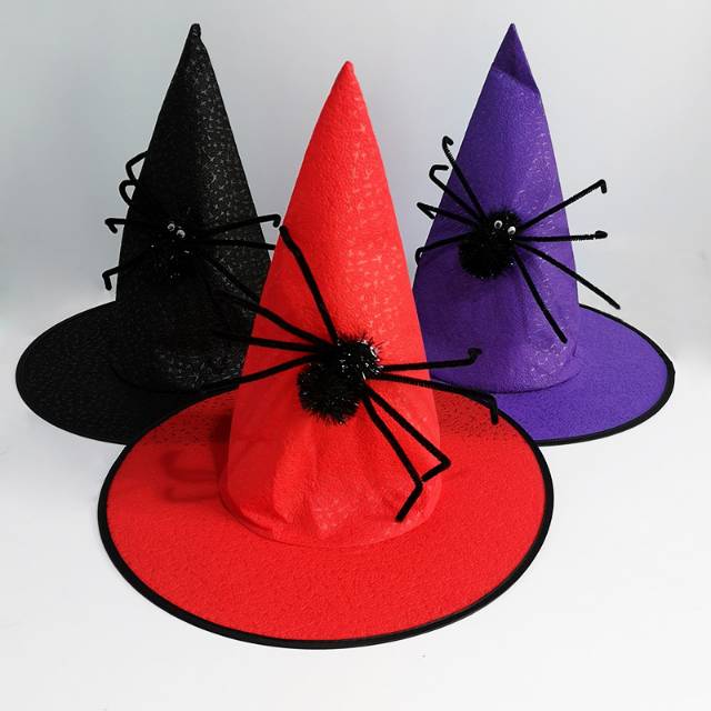 Topi Witch Laba Laba Kostum Halloween Cosplay Topi Penyihir Murah