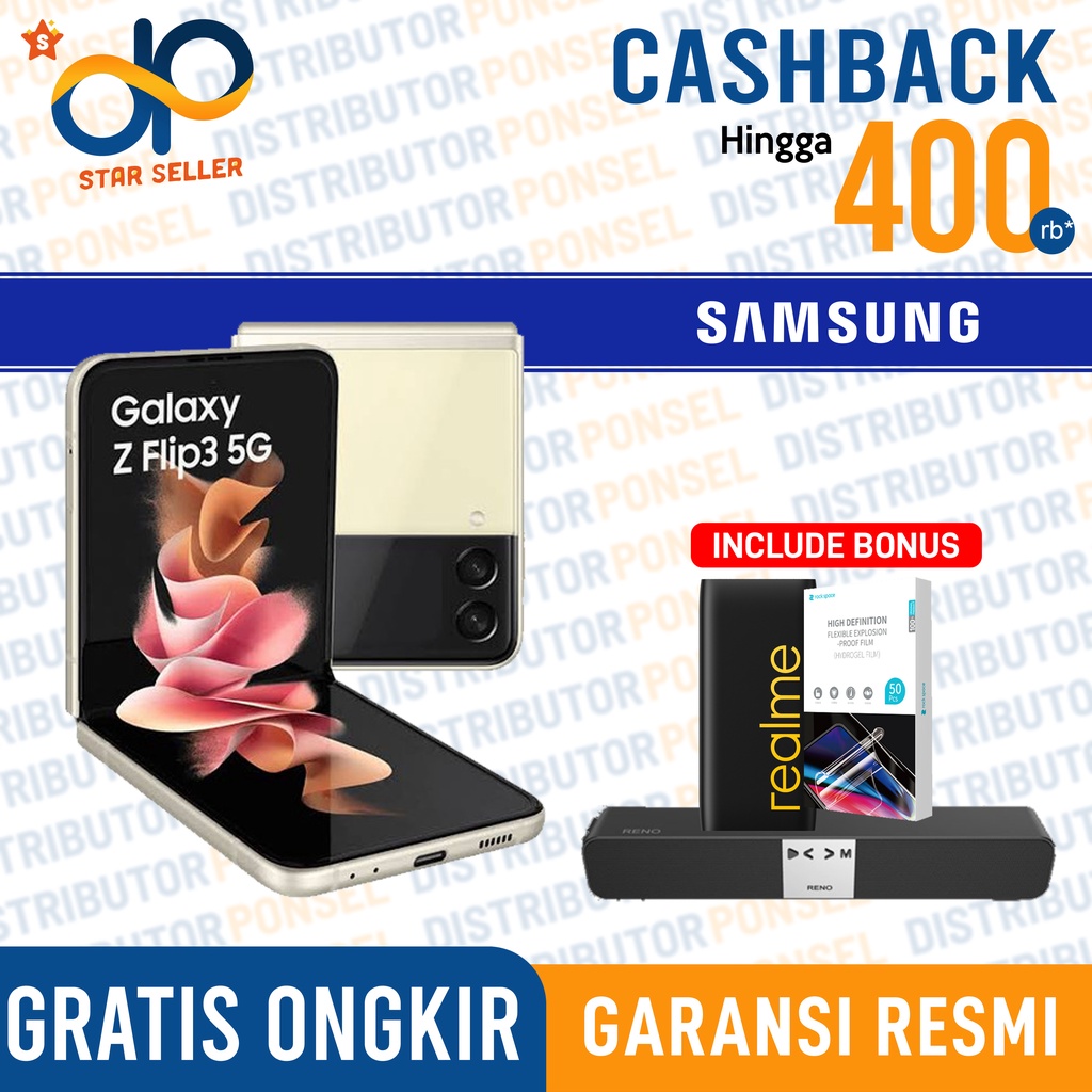 Jual Samsung Galaxy Z Flip 3 5G 8GB+256GB - 8GB+128GB Garansi Resmi