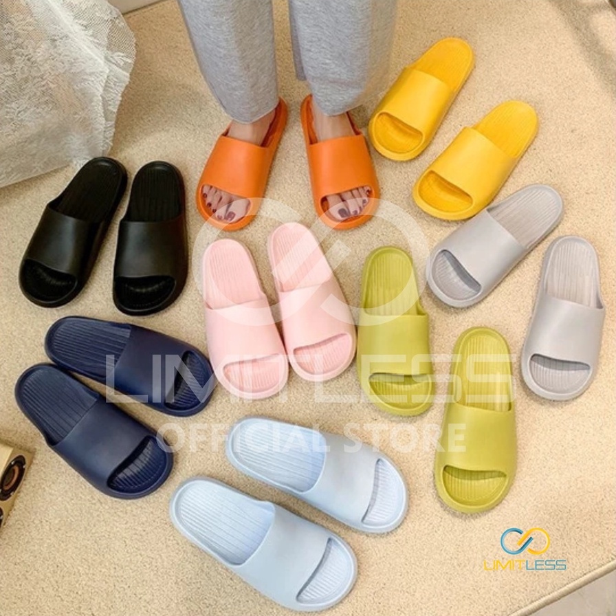 Sandal Limitless Wanita Sendal Slop Cewek Bahan Eva Sendal Wanita Santai Nyaman Korean Style Lucu Selop