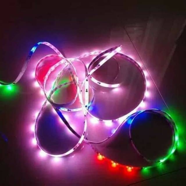 Lampu led strip RGB Running 5050 IC pintar otomatis 12v 5m