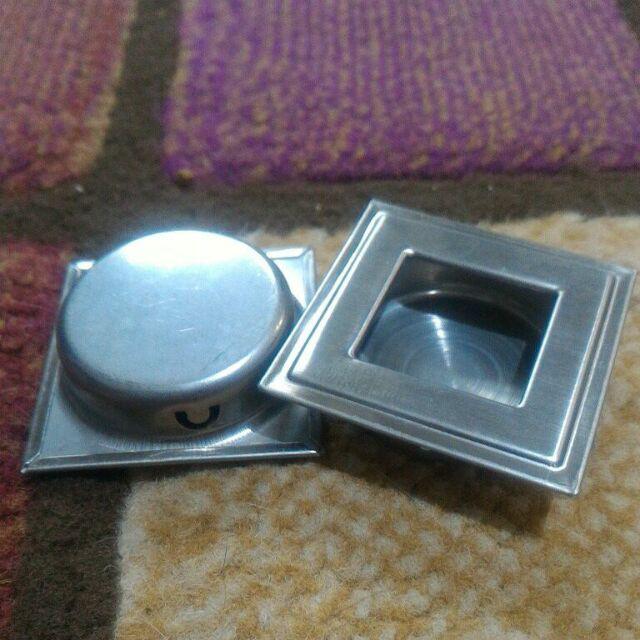 Handle Tanam Knob Petak Kecil / Tarikan Tanam Lemari Model Petak Kecil