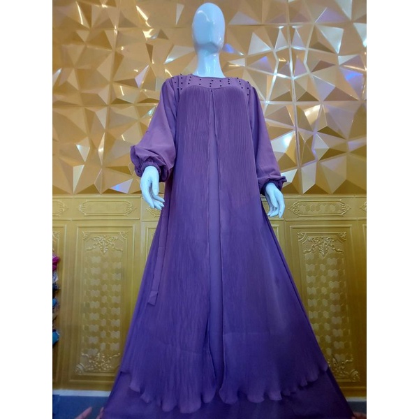 BAJU GAMIS KOMBINASI PLISKET