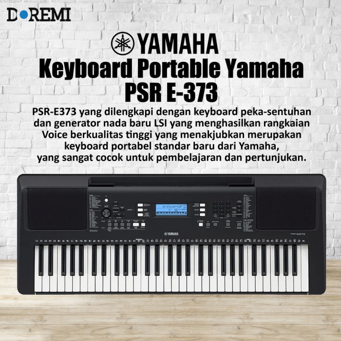{AudioStore} Keyboard Yamaha Portable PSR E373 / PSR E 373 / PSR-373 Original Diskon