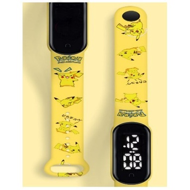 ✅COD JT002 Jam Tangan Led Digital Watch Pria Wanita Fashion Sport Keren Souvenir Import-Var 3 Pikachu