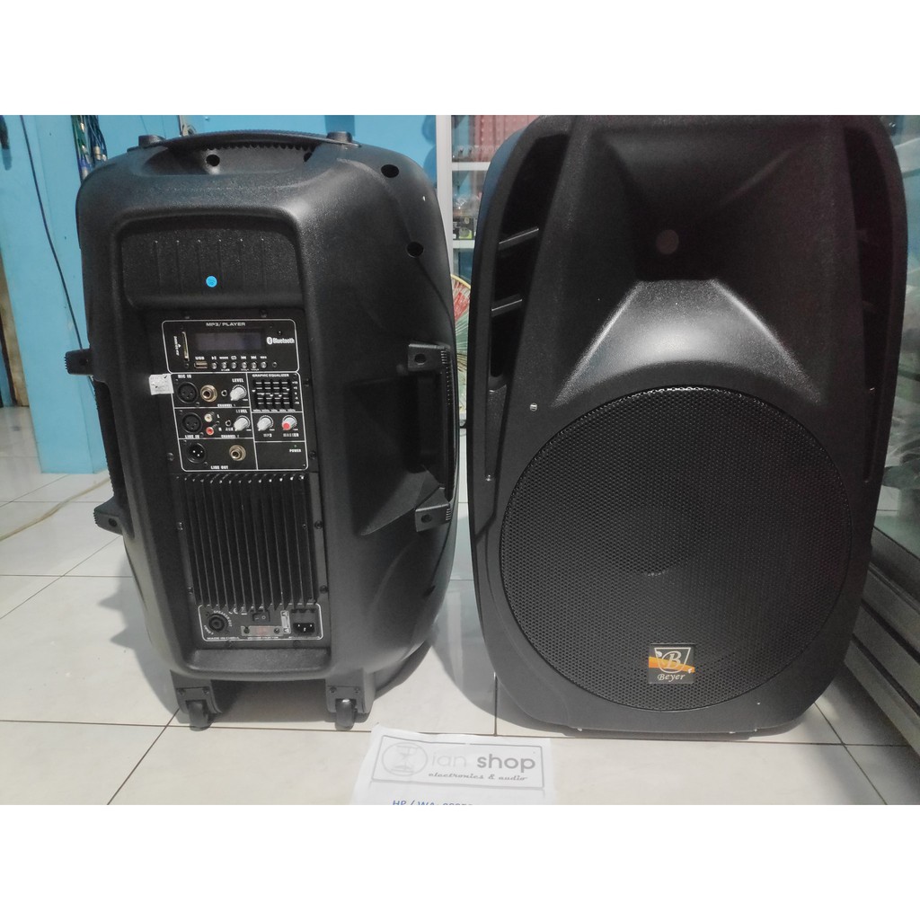 Speaker Aktif Monitor Beyer BY-BH15A 15inchi USB Bluetooth dan EQ