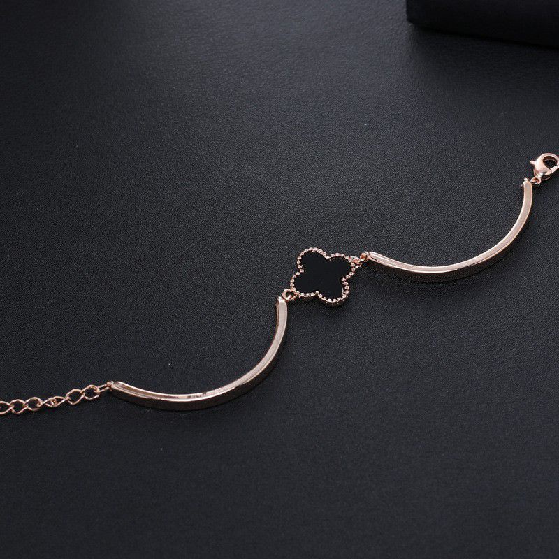 GELANG TITANIUM WANITA BRACELET CLOVER FASHION KOREA