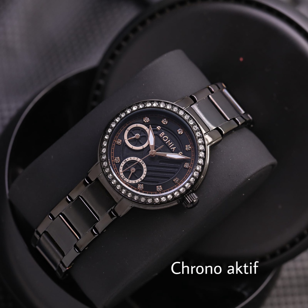 Jam Tangan Wanita L21351S Tali Rantai Chrono Aktif Free Box &amp; Baterai