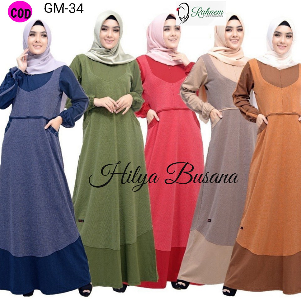 Gamis Rahnem Terbaru / GM - 34 / Fashion Muslim