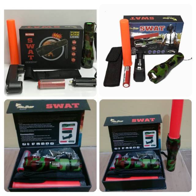 Senter Terang LED T6 SWAT Lalin Army