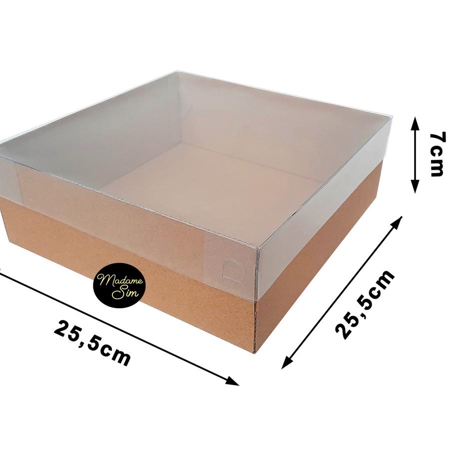 

➪ BOX MIKA - DUS KUE - KOTAK - KARDUS 25 x 25 x 7 CM (ISI : 10 PCS) ➲