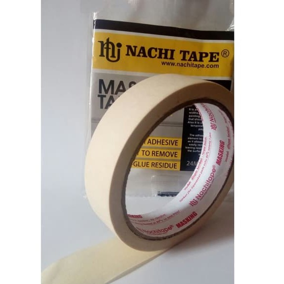 

Lakban Kertas NACHI 24mm 20yard/Masking Tape NACHI 1inc/Isolasi Kertas