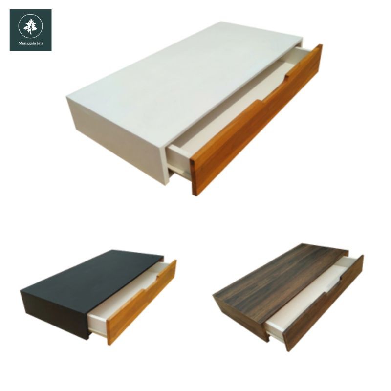 Meja Rias gantung Rel sliding laci (60×30×10)  (floathing table only)