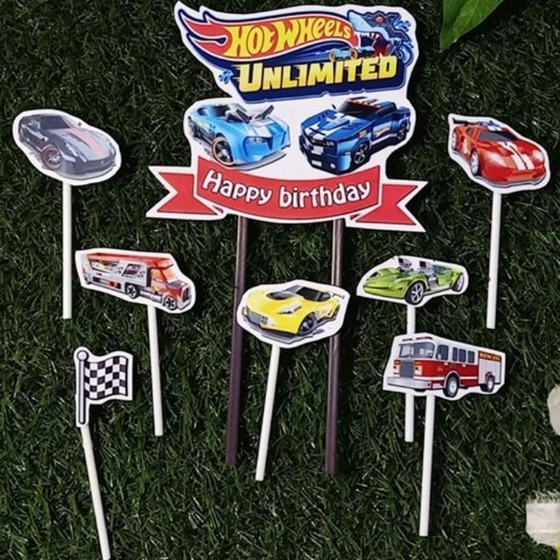 satu 1 set topper toper hiasan tusukan kue cake nasi tumpeng puding ulang tahun happy birthday karak