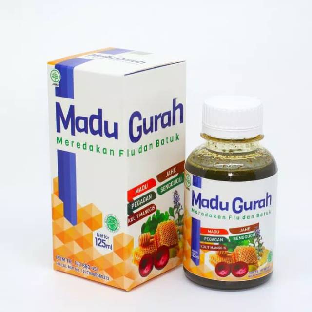 

Madu Gurah Obat Herbal Flu Batuk Tenggorokan BPOM POM 125 ml Naturafit promo jual harga murah