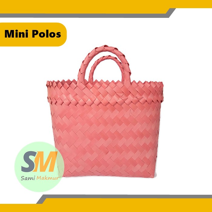 Tas Anyaman Plastik Mini Polos / Tas Anyam Jinjing Tas Hampers untuk  Ulang Tahun Parcel Souvenir Snack Murah