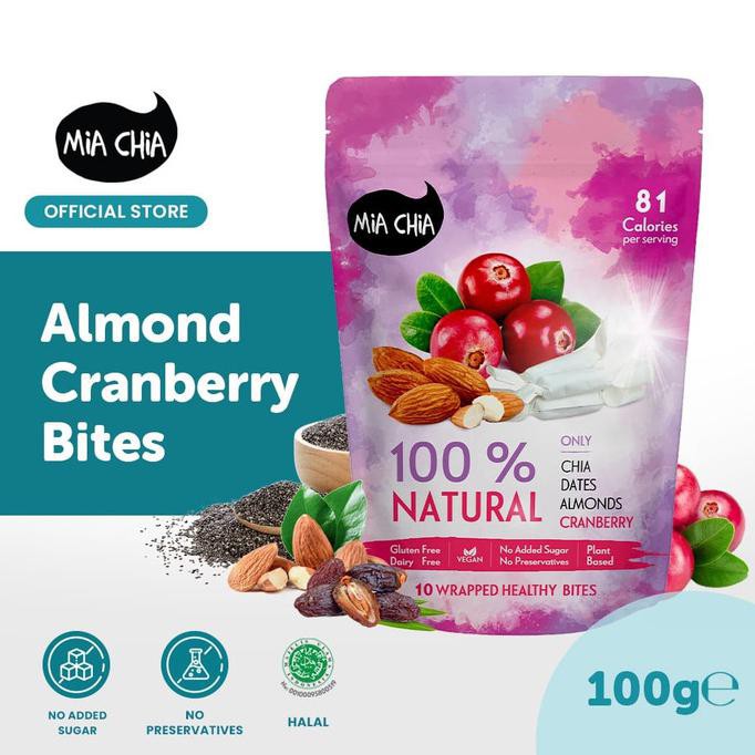 

Healthy Snack Mia Chia Almond Cranberry Bites GRATIS ONGKIR Kode 1152