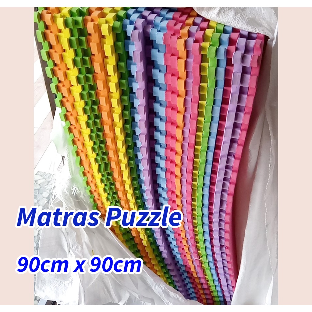 Matras Puzzle 90 x 90 Tbl 1 Cm isi 1 Pcs / Alas Lantai / Playmat / Tikar / Karpet / Alas Bermain anak