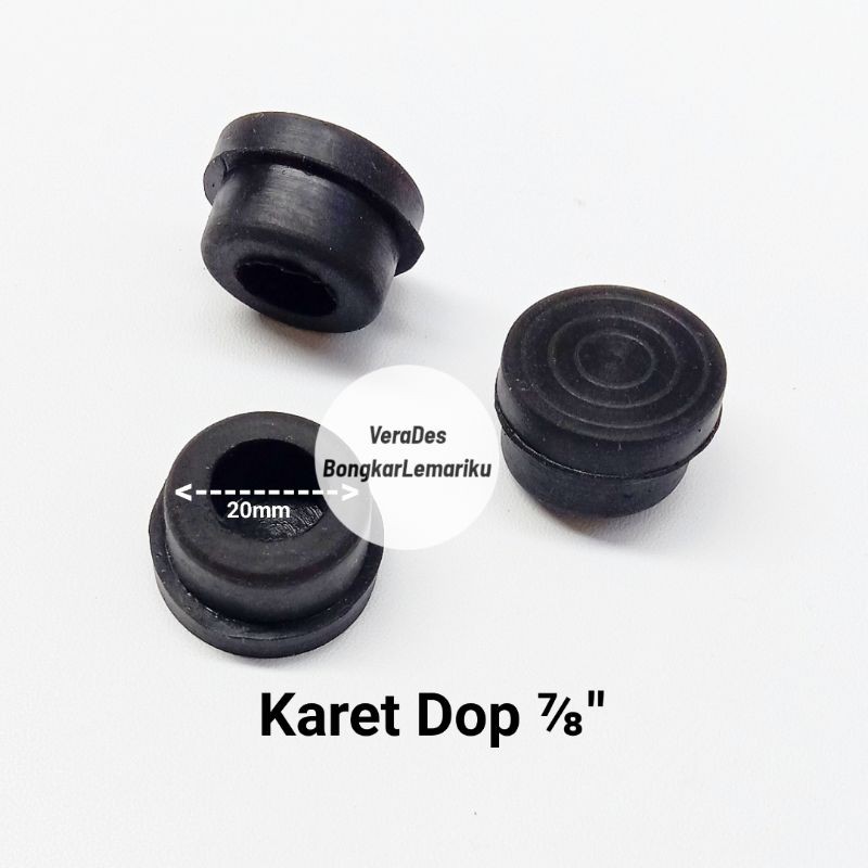 Karet Dop 7/8&quot; 2cm Kaki Kursi Meja Tutup Besi Pipa