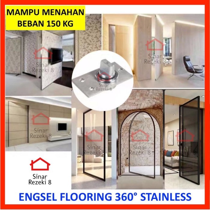 Engsel Pivot Putar Stainless 360° Pintu Jendela Ayun Kayu Besar Tanam