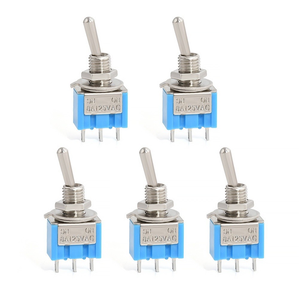 5 Pcs AC ON/OFF SPDT 2 Position Latching Toggle Switch