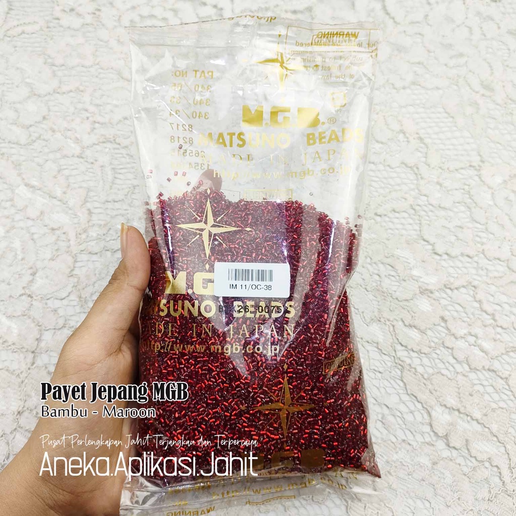50 GRAM PAYET JEPANG MGB BAMBU PASIR 38 MERAH MAROON